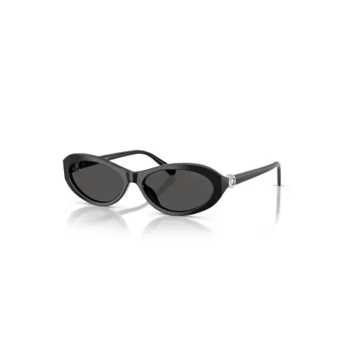 Sunglasses, Oval shape, Black Una Swarovski