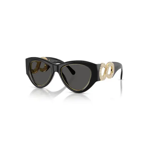 Sunglasses, Pilot shape, Black Dextera Swarovski