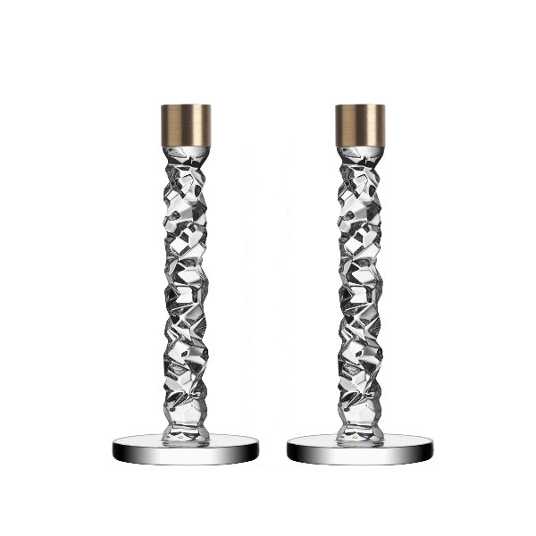 Svečturis, komplekts 2 gab. 24,2 cm, misiņa krāsā Carat Orrefors