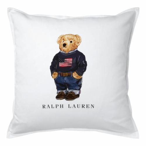 Flag Sweater Bear, Dekoratīvā spilvendrāna, balts