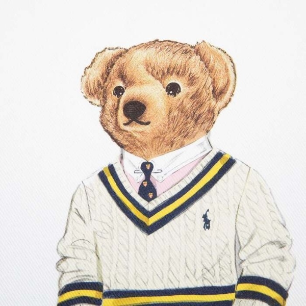 Prep Bear, Dekoratīvā spilvendrāna, balts Bear Ralph Lauren 5