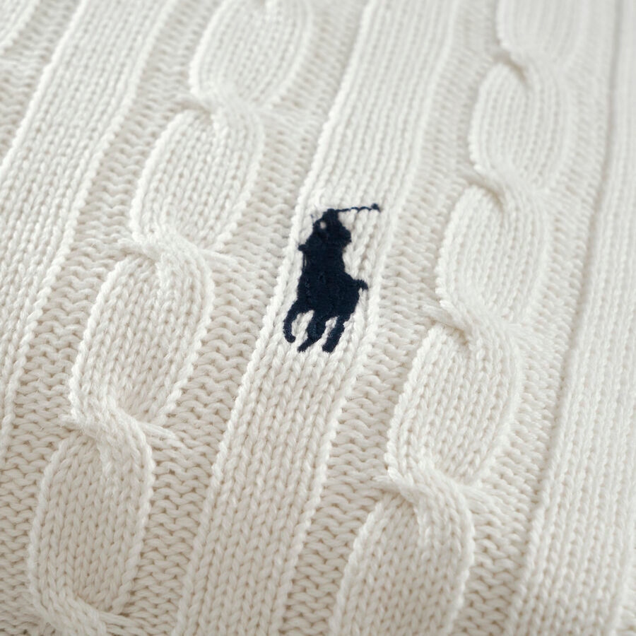 Dekoratīvā spilvendrāna, pienbalts Cable Ralph Lauren 4