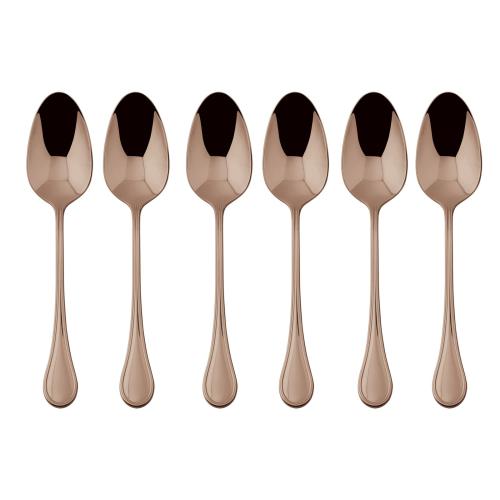 Set 6 pcs. Moka Spoon Royal PVD Copper Sambonet