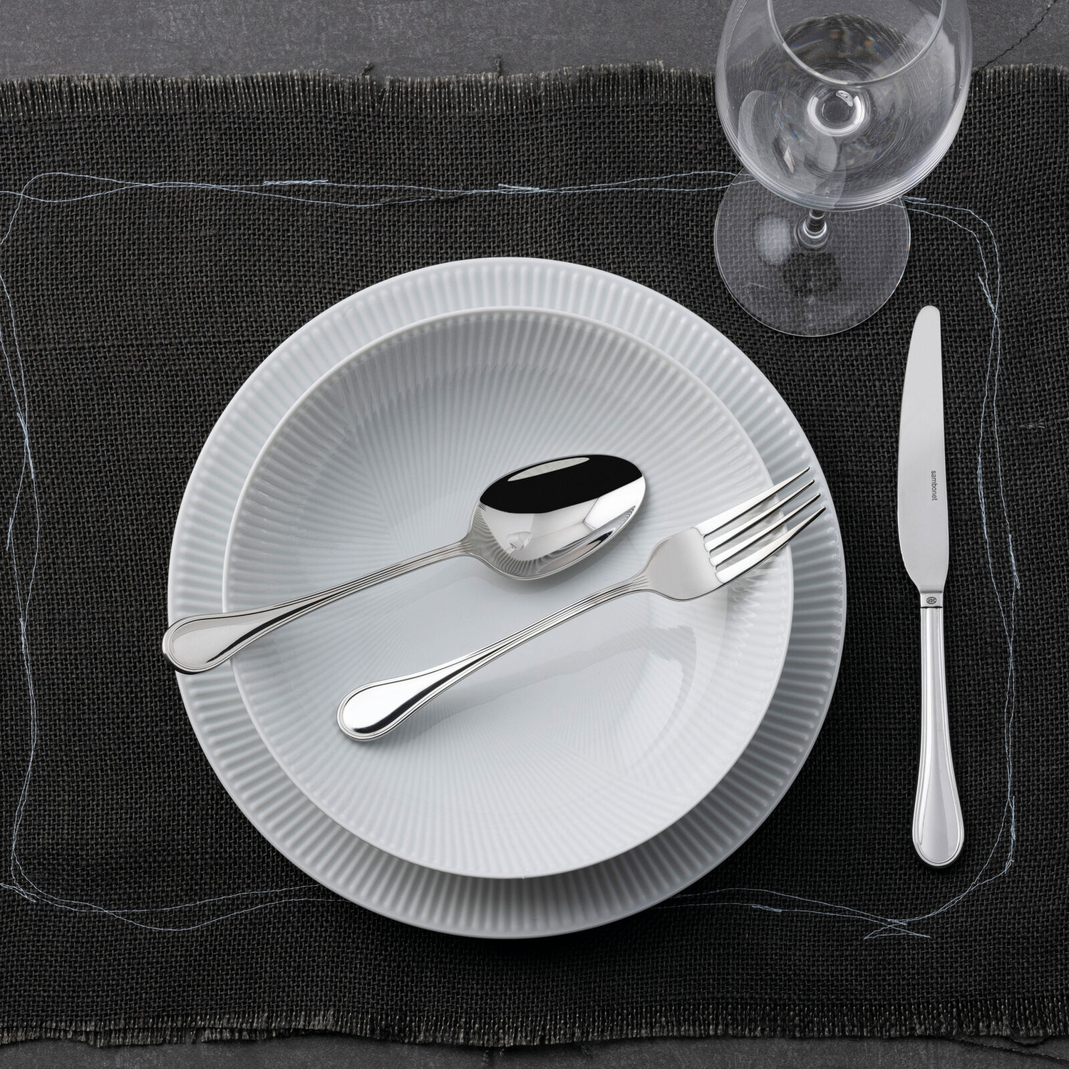 Set 6 pcs. Moka Spoon Royal PVD Black Sambonet 2