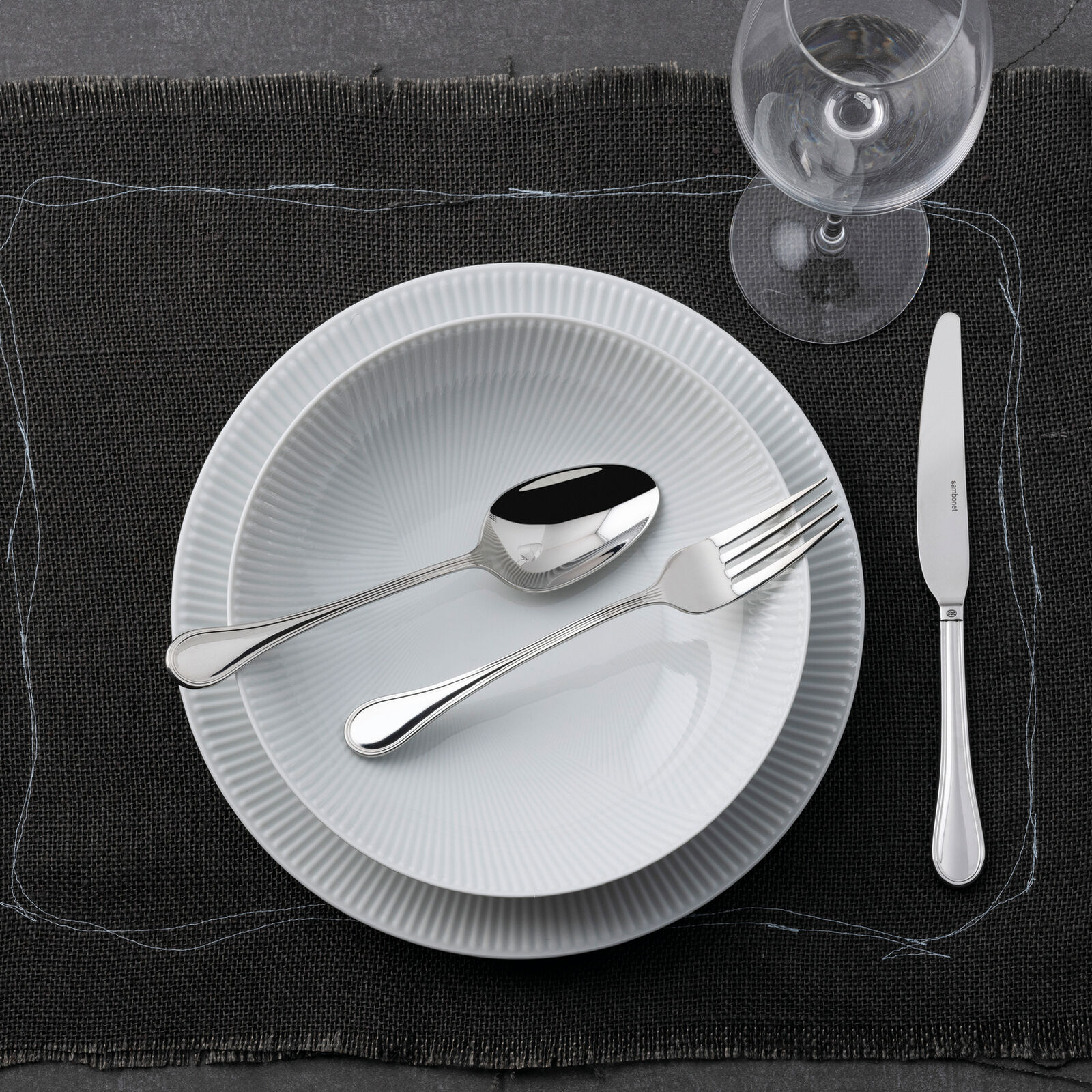 Set 6 pcs. Moka Spoon Royal PVD Black Sambonet 3