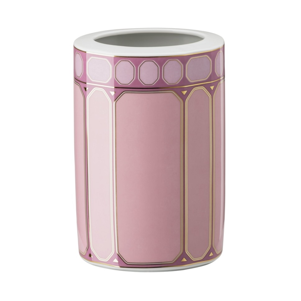 Vāze, Rozā 15 cm Signum Swarovski x Rosenthal