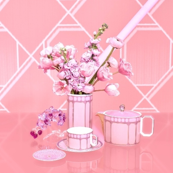 Vāze, Rozā 15 cm Signum Swarovski x Rosenthal 2