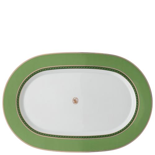 Platter, Green 34 cm Signum Swarovski x Rosenthal