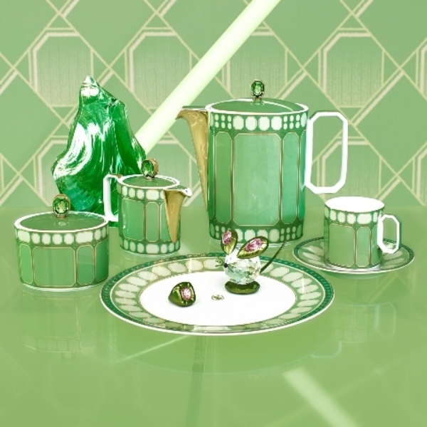 Platter, Green 34 cm Signum Swarovski x Rosenthal 2