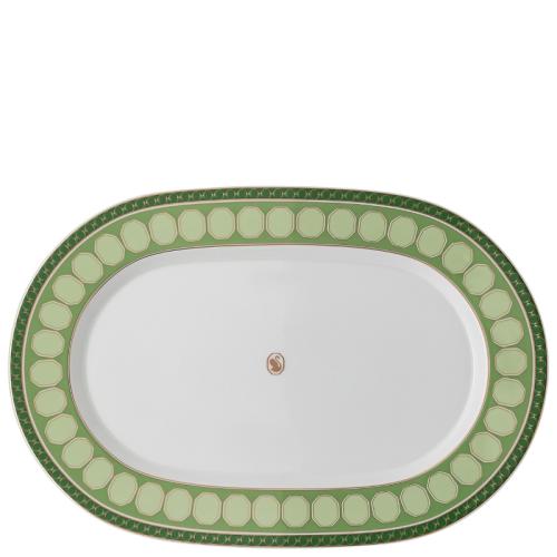 Platter, Green 40 cm Signum Swarovski x Rosenthal
