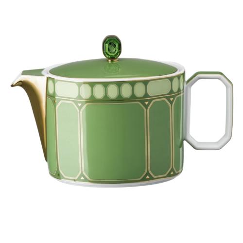 Tea Pot, Green 2 pers. 0,75 l Signum Swarovski x Rosenthal
