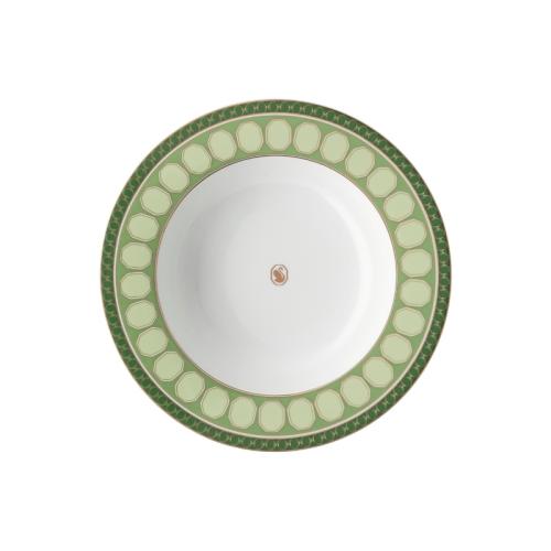 Plate, Green 24 cm deep Signum Swarovski x Rosenthal