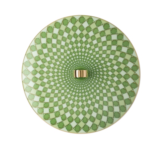 Rice bowl with lid, Green 12 cm Signum Swarovski x Rosenthal 4