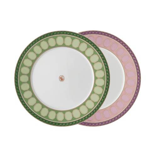 Set plates, Multicolored 2 pcs. 23 cm Signum Swarovski x Rosenthal