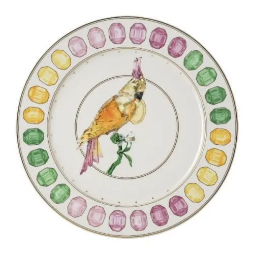 Сервировочное презентационное блюдо, Cockatoo 33 cm Idyllia Swarovski x Rosenthal