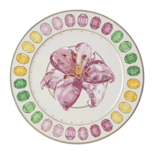 Сервировочное презентационное блюдо, Lily 33 cm Idyllia Swarovski x Rosenthal