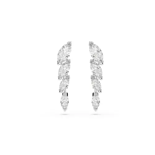 Серьги, Огранка «маркиза», Белые, Родиевое покрытие Mesmera Swarovski