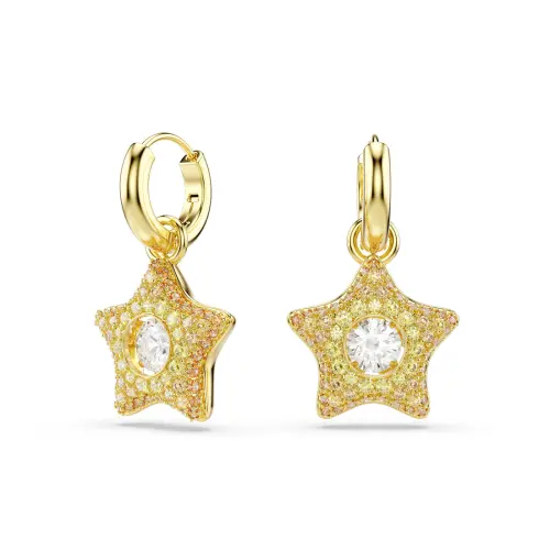 Серьги-подвески, Круглая огранка, Звезда, разноцветные Sublima Swarovski