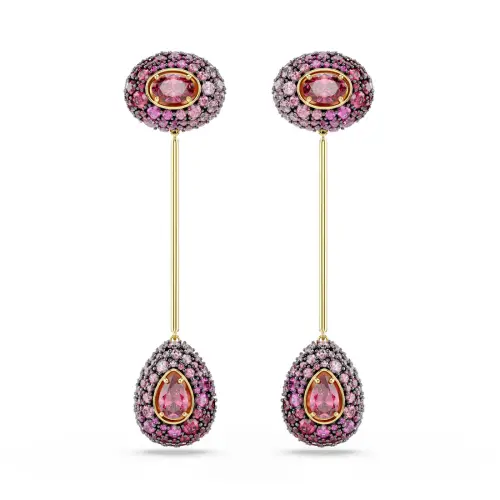 Серьги-подвески, Огранка «груша», Красные Sublima Swarovski