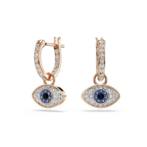 Серьги-подвески, Глаз, Разноцветные, Покрытие оттенка розового золота Symbolic Swarovski