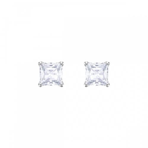 Серьги, Белый, Родиевое покрытие Stilla Swarovski