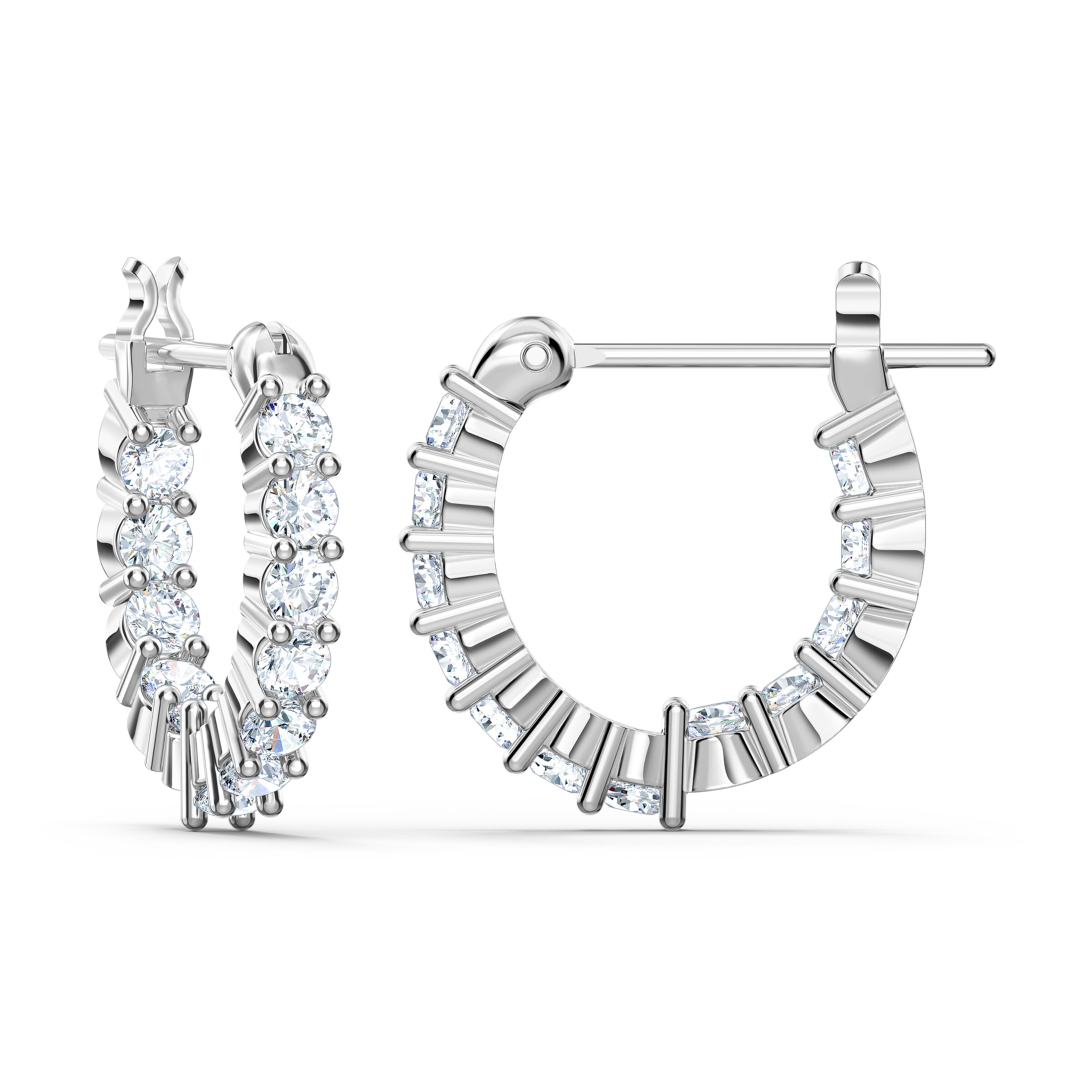Auskari, Balts, Rodija pārklājums Matrix Swarovski 3