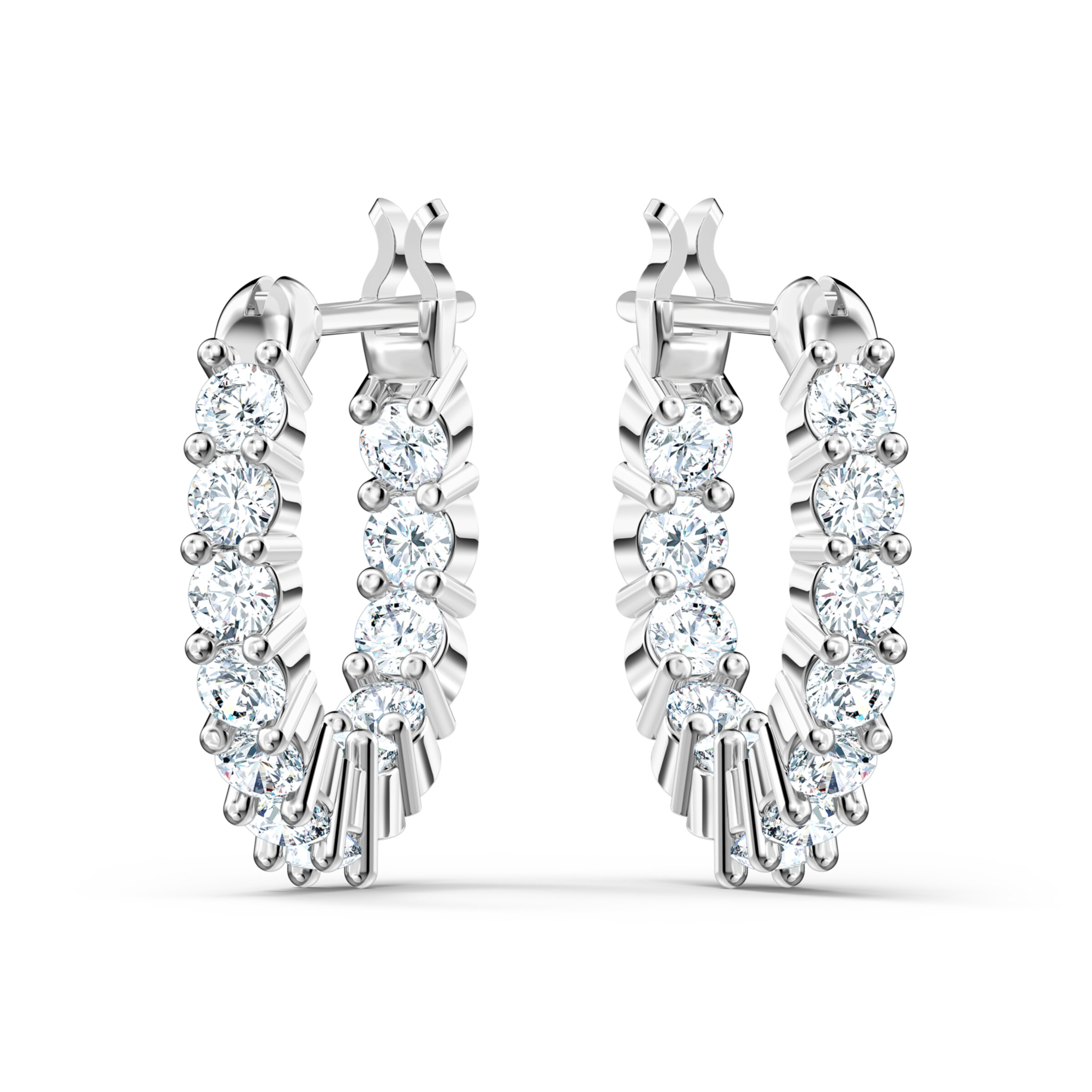 Auskari, Balts, Rodija pārklājums Matrix Swarovski 4