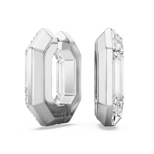 Auskari-rinķi, Astoņstūra forma, Balts Lucent Swarovski