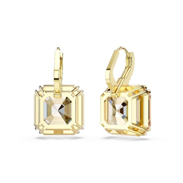 Drop earrings, Mixed cuts, Caramel, Gold-tone plated Millenia Swarovski 2