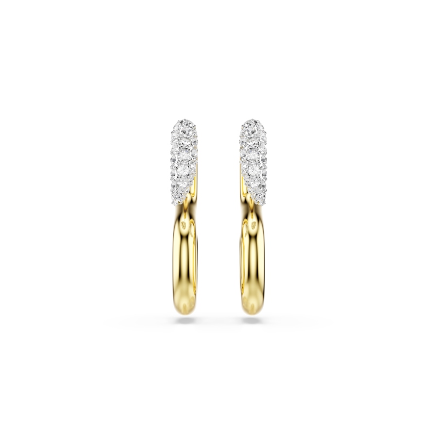Earrings, Round cut, White, Mixed metal finish Dextera Swarovski 2