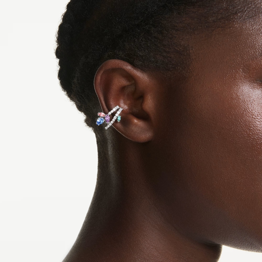 Ear cuffs, Mixed cuts, Multicolored, Rhodium plated Ariana Grande x Swarovski Swarovski 5