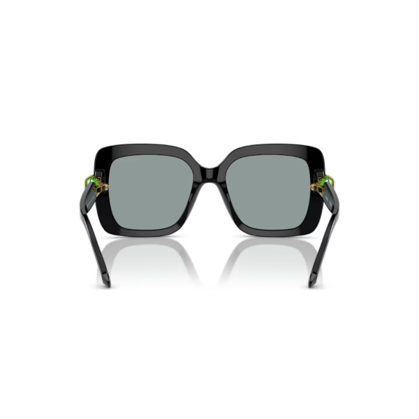 Sunglasses, Oversized, Square shape, Black Lucent Swarovski 2