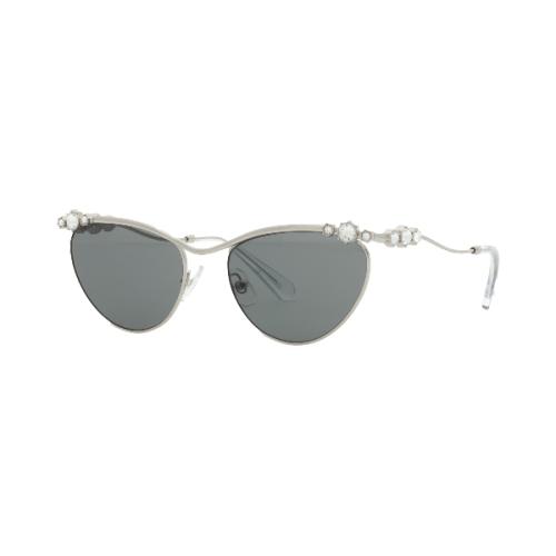 Sunglasses, Oval shape, Silver tone