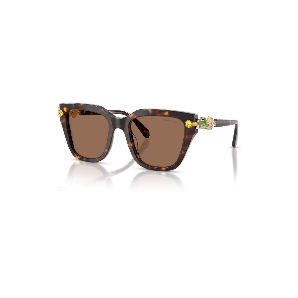 Sunglasses, Square shape, Brown Gema Swarovski