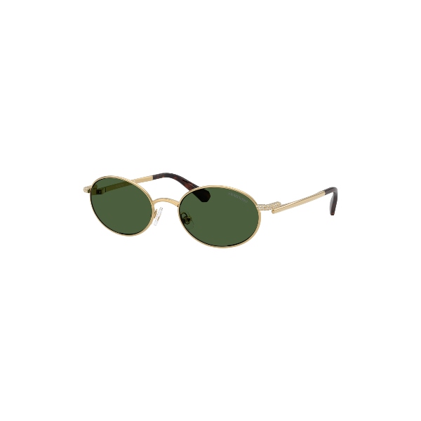 Sunglasses, Round shape, Green Dextera Swarovski