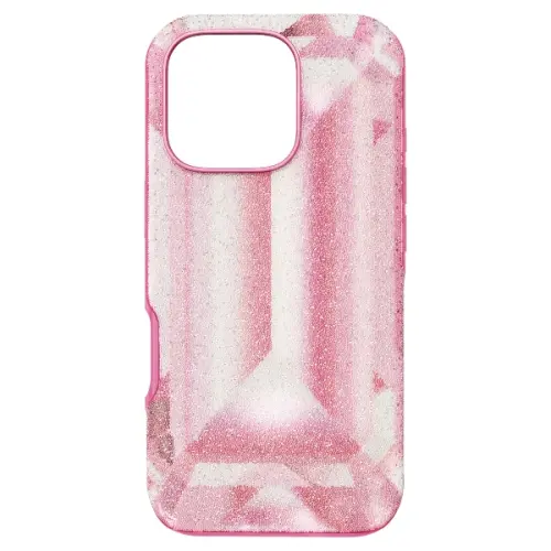 Smartphone case, Crystal print motif, iPhone® 16 Pro, Pink High Swarovski