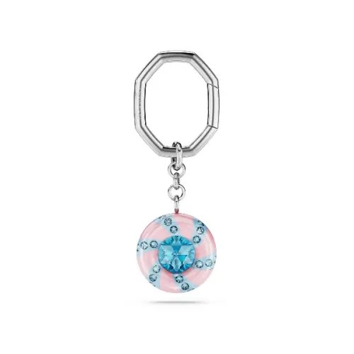 Atslēgu piekariņš, Apaļi griezuma, Daudzkrāsaini, Rodija pārklājums Dulcis Swarovski
