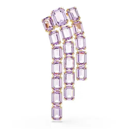 Брошь, Огранка «октагон», Покрытие оттенка золота Millenia Swarovski