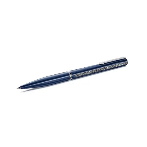 Ballpoint pen, Blue, Blue lacquered, Chrome plated