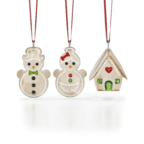 Gingerbread Ornament Set Holiday Swarovski