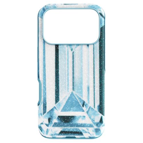 Smartphone case, Crystal effect, iPhone® 17 Pro, Blue High Swarovski
