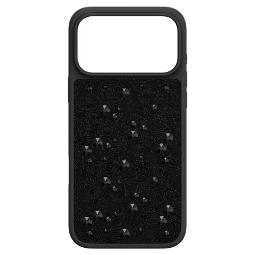 Smartphone case, Flat Back crystals, iPhone® 17 Pro Max, Black High Swarovski