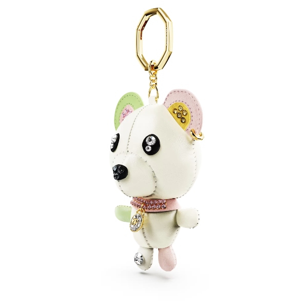 Bag charm, Bear, Multicolored, Gold-tone plated Teddy Swarovski 2