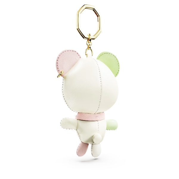 Bag charm, Bear, Multicolored, Gold-tone plated Teddy Swarovski 4