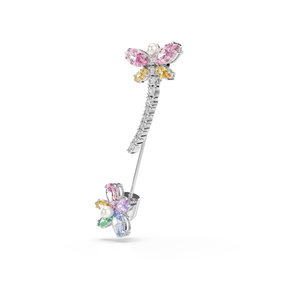 Brooch, Mixed cuts, Dragonfly, Multicolored, Rhodium plated Ariana Grande x Swarovski Swarovski 2