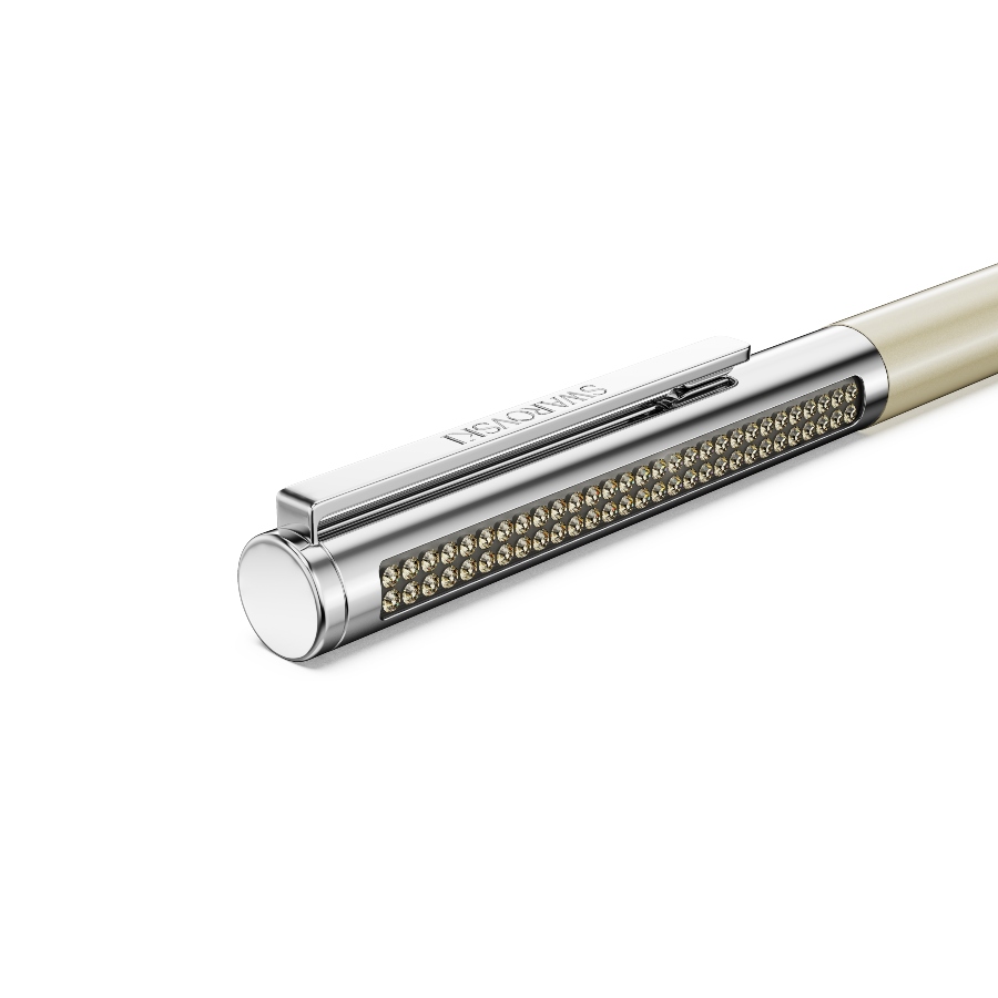 Ballpoint pen, Brown, Gold-tone plated Matrix Swarovski 4