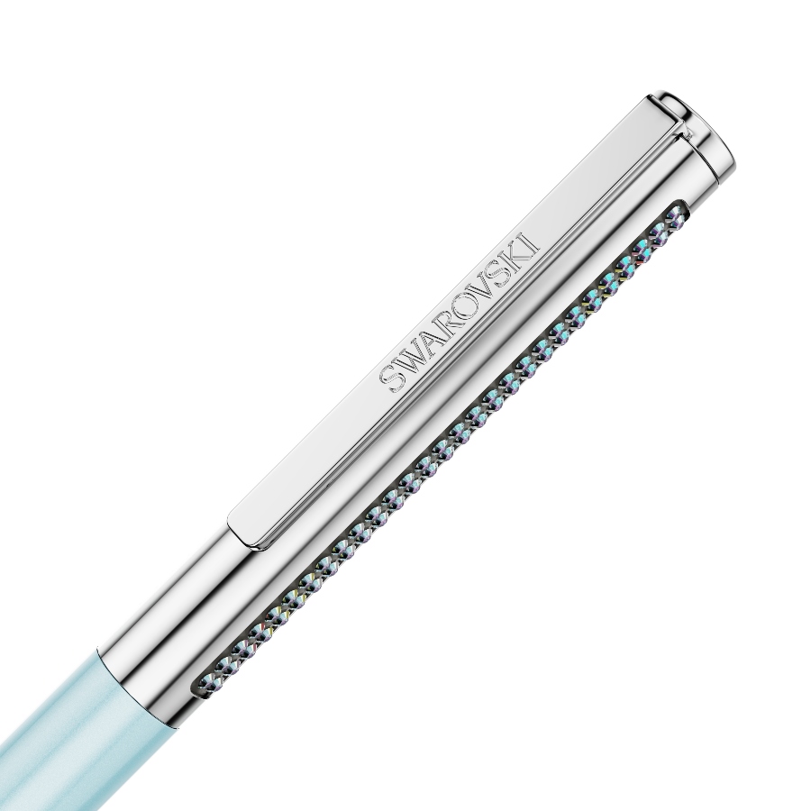 Ballpoint pen, Blue, Chrome plated Matrix Swarovski 3