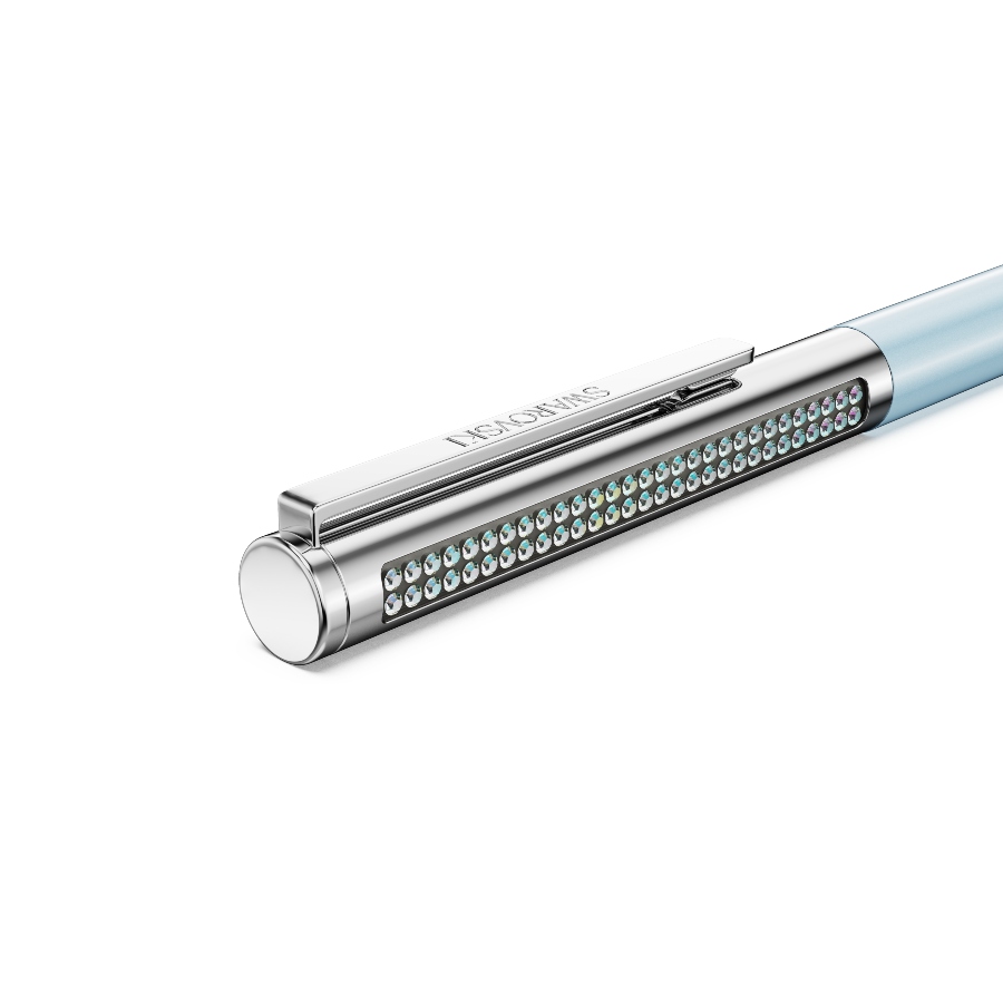 Ballpoint pen, Blue, Chrome plated Matrix Swarovski 4