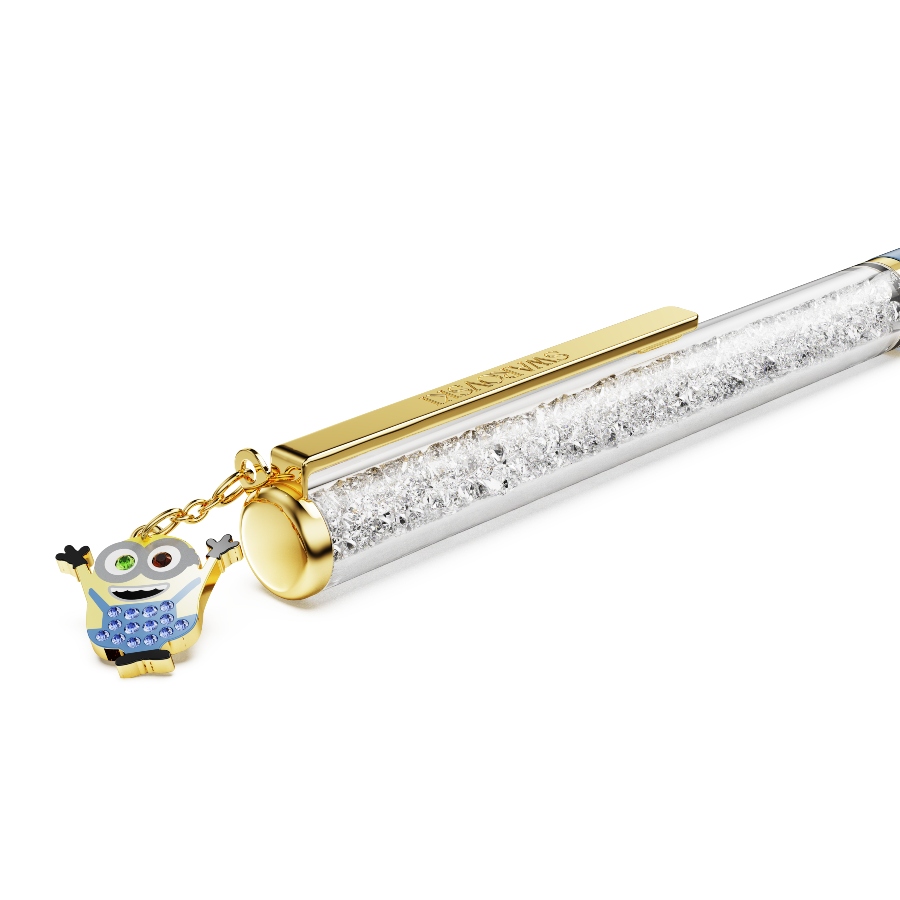 Ballpoint pen, Minions, Blue, Gold-tone plated Crystalline Swarovski 4