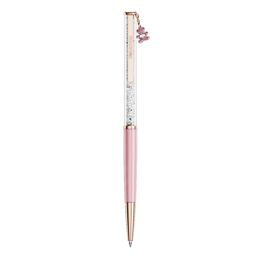 Ballpoint pen, Teddy, Pink, Pink lacquered, Rose gold-tone plated Crystalline Swarovski 2